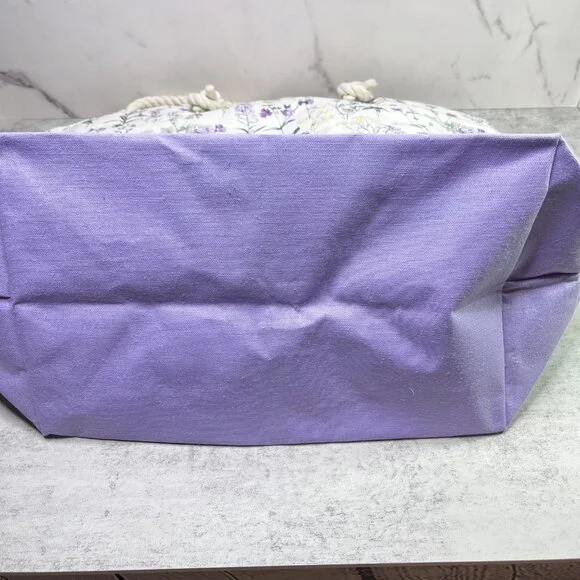 Laura Ashley EXTRA LARGE Floral Canvas Tote Beach Bag - Picture 7 of 7